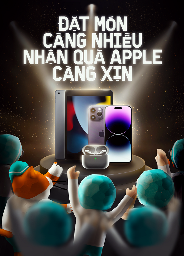 Đặt đồ ăn săn apple cùng Baemin