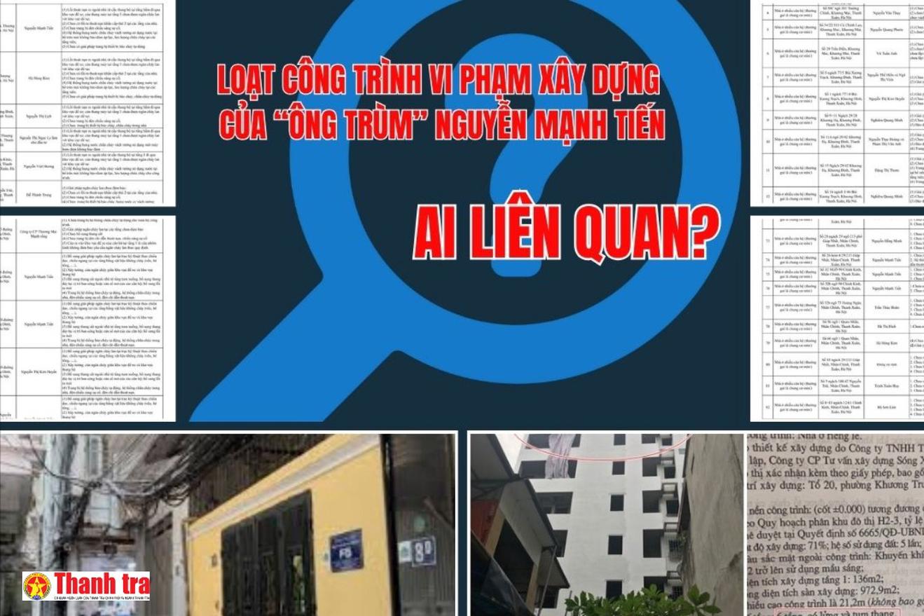 Vi phạm xây dựng tại loạt công trình của 