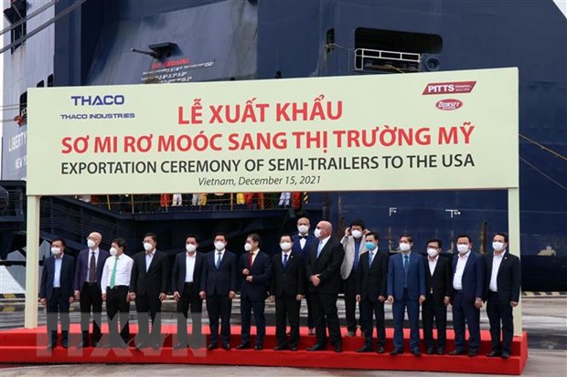 Thaco xuất khẩu 870 sơmi rơmoóc đầu tiên sang thị trường Mỹ